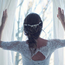MA STRAP Handmade Crystal Rhinestones Headband Floral Headpiece Wedding Bridal Hair Accessories MA STRAP