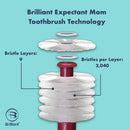 Brilliant Sensitive Toothbrush for Expectant Mom - With Soft 360 degree bristles for Sensitive Teeth and Bleeding Gums — Innovative Quality by Baby Buddy, White, 1 Count Brilliant