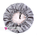 ELIHAIR Stain Bonnet Silky Sleep Cap Adjustable Satin Cap for Night Sleeping Hair Bonnet Reversible Double Layer Champagne/Grey ELIHAIR