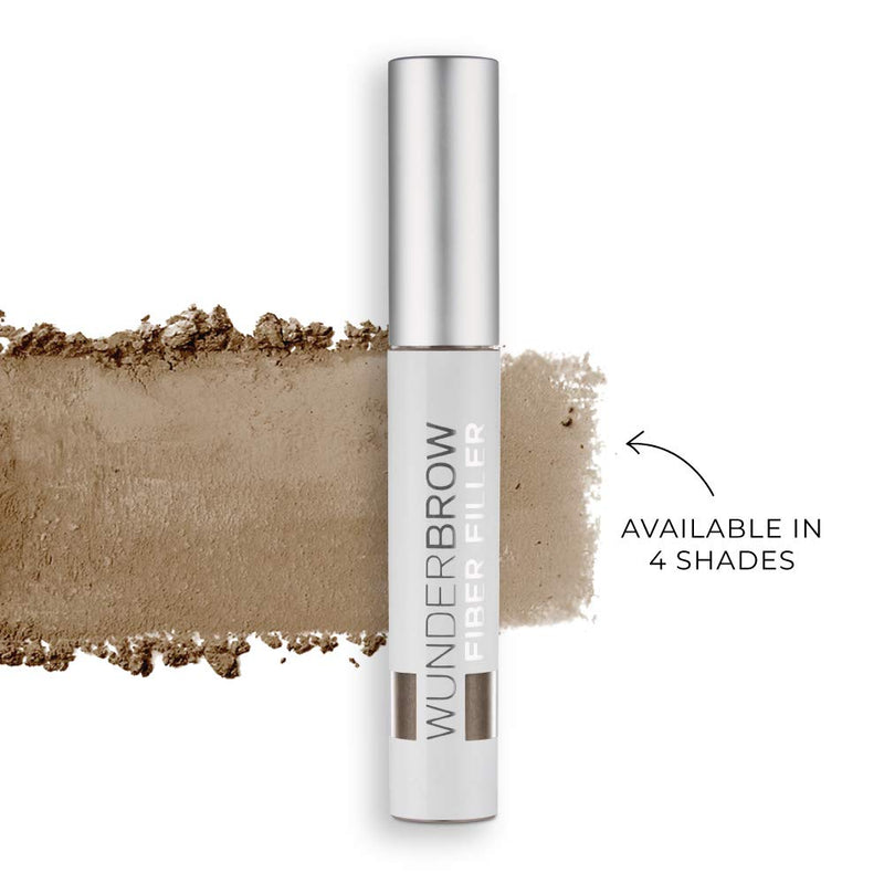 Wunder2 FIBER FILLER Makeup Eyebrow Powder Easy Eye Brow Shaper Long Lasting Transferproof, Brunette, 0.07 Ounce Wunder2
