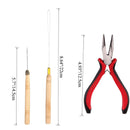 Orgrimmar Hair Extension Tool Kit Hair Extension Remove Pliers Pulling Hook 500 PCS Micro Silicone Rings Bead Device Tool Kits for Professional Hair Styling Tools Accessory (Dark Brown) Orgrimmar