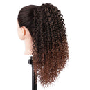 Vigorous Curly Ponytail Extension for Women Brown Color Drawstring Ponytail Curly for African Women Short Afro Kinky Ponytail Extension.(4