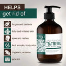 Tea Tree Oil Body Wash - Antifungal - Antibacterial Soap-Helps Athletes Foot - Toenail Fungus - Ringworm - Jock Itchy - Acne - Eczema - Yeast Infection - Body Odor - Itchy Skin - Sulfate Free - 16oz ORISO