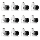 Holistic Oils Essential Oil Mini Perfume Roll On Bottles, 2ml Clear Oil Roller Bottles for Essential Oils (12 Pack), Mini Glass Empty Roll On Bottles with Black Lids and Stainless Steel Ball Insert Holistic Oils