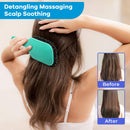 Detangler Hair Brush, 2 Pack Detangling Hair Brush with 1 Pack Eyebrow Brush Set for Natural Curly Hair,Thick, Thin, Wet Hair or Dry Hair, Hair Detangler Brush for Women Men Kids-Green Hoofun Store