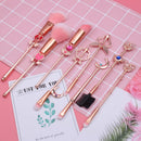 8 Pcs Sailor Moon Makeup Brush Set with Cute Pink Pouch, Cardcaptor Sakura Cosmetic Makeup Tool Sets & Kits for Daily Use and Valentine's Day/Thanksgiving/Birthday Gift Hamowtux