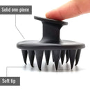 (2 Pack) Hair Shampoo Brush Head Scalp Massager Scrubber, Mold-free One-piece Solid Silicone, for Healthy Hair Growth Dry Scalp Dandruff, Adults Children Thick/thin Hair or Dogs Cats, WAKISAKI (Black) WAKISAKI