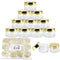 Beauticom 20g/20ml USA Acrylic Round Clear Jars with Lids for Lip Balms, Creams, Make Up, Cosmetics, Samples, Ointments and other Beauty Products (48 Pieces, Gold Lid (Flat Top)) Beauticom