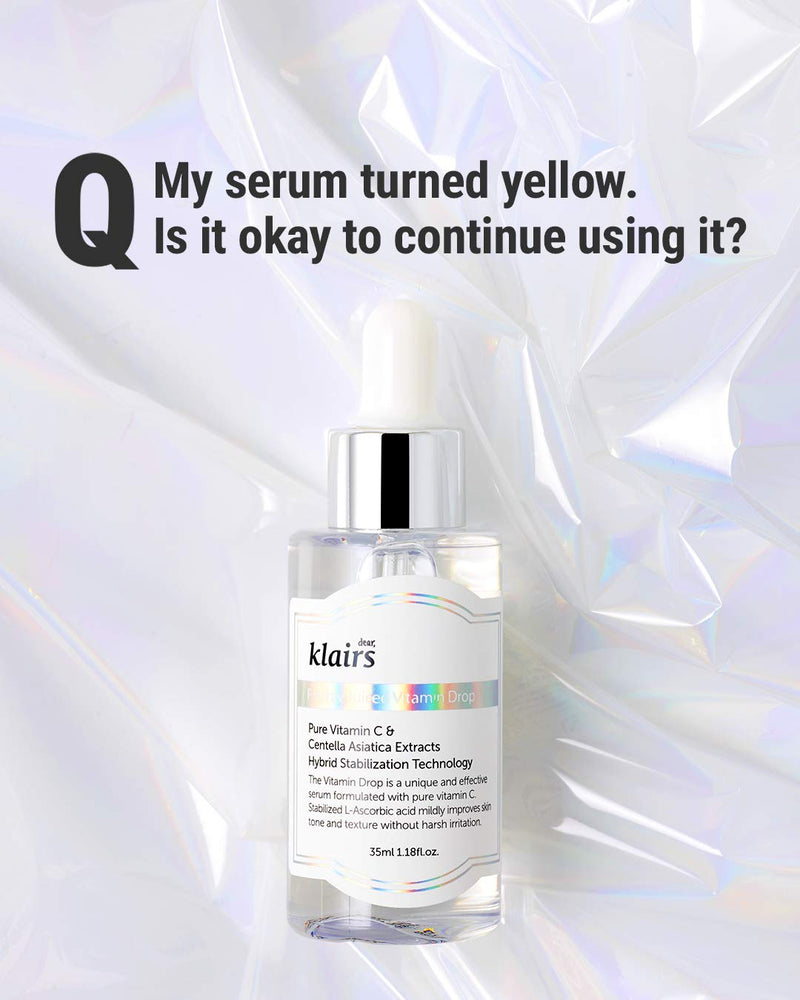 dear, klairs Freshly Juiced Vitamin Drop, 5% Hypoallergenic pure vitamin C serum, 35ml, 1.18oz | a potent skin rejuvenator Dear, Klairs