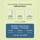 bird&be Triple Power Marine Collagen Powder | Hydrolyzed Peptides + Probiotics + NAD+ Precursor (NR) | Anti-Aging Skin, Hair, Nails & Gut Health & Cellular Energy | Unflavored Stick Packs Infinity Warehouse