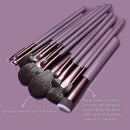Makeup Brush Set, EIGSHOW Professional Makeup Brushes Kit Foundation Powder Concealers Eye Shadows Makeup 15 Piece for Eye Face Liquid Cream Cosmetics Brushes Kit (Purple) EIGSHOW Store