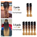 SHUOHAN 6 Packs Ombre Jumbo Braiding Hair Extensions 24 Inch High Temperature Synthetic Fiber Hair Extensions for Braiding (Deep Purple) SHUOHAN