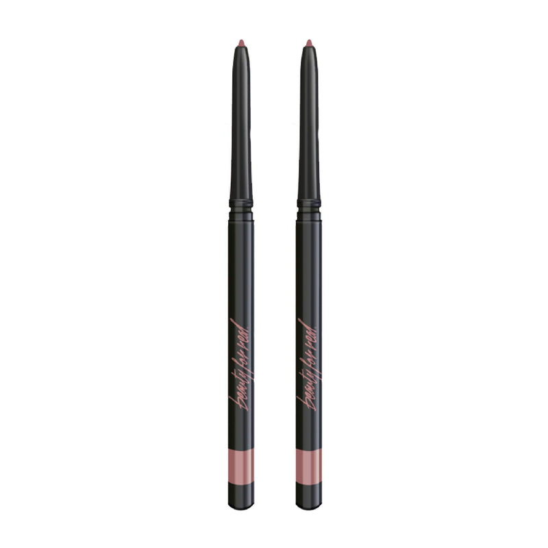 Beauty For Real D-Fine Lip Liner Pencil, Neutral - Set of 2 - Universal, Long-Wear Shade - Define, Enhance & Perfect Lip Shape - Creamy Texture for Easy Application - No Sharpener Required Beauty For Real