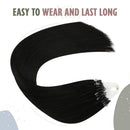 Ugeat Micro Ring Hair Extensions 14inch Micro Loop Remy Human Hair Extensions
