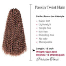 8 Packs Passion Twist Hair 18 Inch Passion Twist Crochet Hair Ombre Water Wave Crochet Braiding Hair Extensions (18 inch, 30