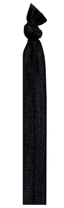 Syleia Pack of 100 Black Hair Ties, Elastic Ribbon, Ponytail Holder, Hand Knotted, Fold-olver Ouchless, Metal Free Syleia