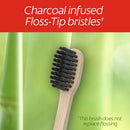 Colgate Charcoal Bamboo Toothbrushes, Eco Friendly Natural Bamboo Handle, Soft, 4 Count Colgate