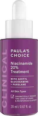 Paula's Choice CLINICAL 20% Niacinamide Vitamin B3 Concentrated Serum, Anti-Aging Treatment for Discoloration and Minimizing Large Pores, Fragrance-Free & Paraben-Free, 0.67 Ounce Dropper Bottle Paula's Choice Store