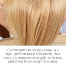 Instant Silk Vitality Hair Mask, Lightweight Repair Treatment for Dry & Damaged Strands, Tsubaki Seed Oil & Probiotic Ferments, Hair Care for Women, Suitable for All Textures, 275mL Infinity Warehouse
