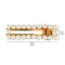 LUX ACCESSORIES White Pearl Rectangle Goldtone Hair Clip Bridal Bobby Pin Barrette LUX ACCESSORIES