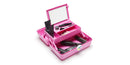 Caboodles On-The-Go Girl Retro Case, Bubblegum Marble , 13.38x8.88x6.5 Inch (Pack of 1) Caboodles
