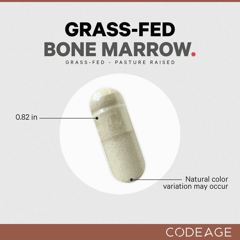 Codeage Grass-Fed Bone Marrow Supplement – Freeze-Dried, Non-Defatted Beef Bone Matrix & Cartilage – 1500mg per Serving, 180 Capsules Infinity Warehouse