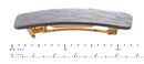 French Amie Small 2 1/4 Inches Metallic Grey Celluloid Handmade Automatic Hair Clip Hair Barrette for Women and Girls (Metallic Grey) French Amie