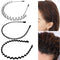 3PCS Metal Hairbands, Black Fashion Spring Headband for Men & Women,Unisex Elastic Sports Wide Hair Band Hoop Clips Accessories Etercycle