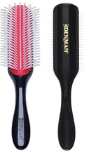 Denman Classic Styling Brush 9 Row - D4 - Hair Brush for Separating, Shaping & Defining Curls - Blow-Drying, Styling & Detangling Brush – Black Denman