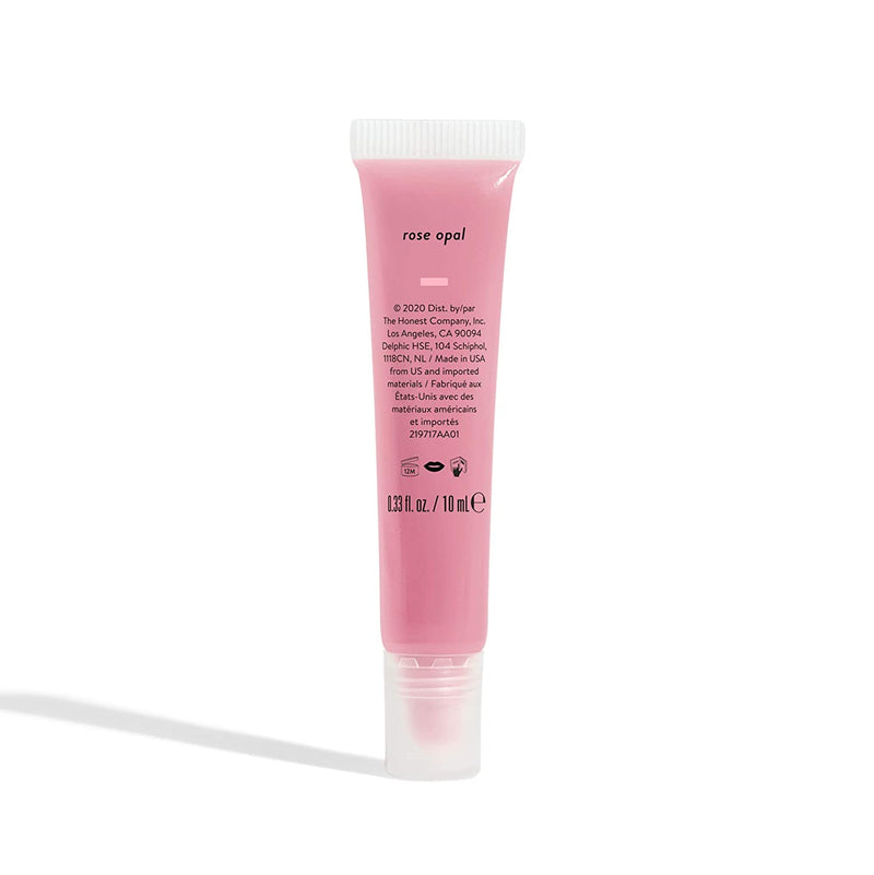 Honest Beauty Gloss-C Lip Gloss, Vegan Sheer + Buildable, Rose Opal : Soft Cool Pink, 0.33 Fl Oz Honest Beauty Store