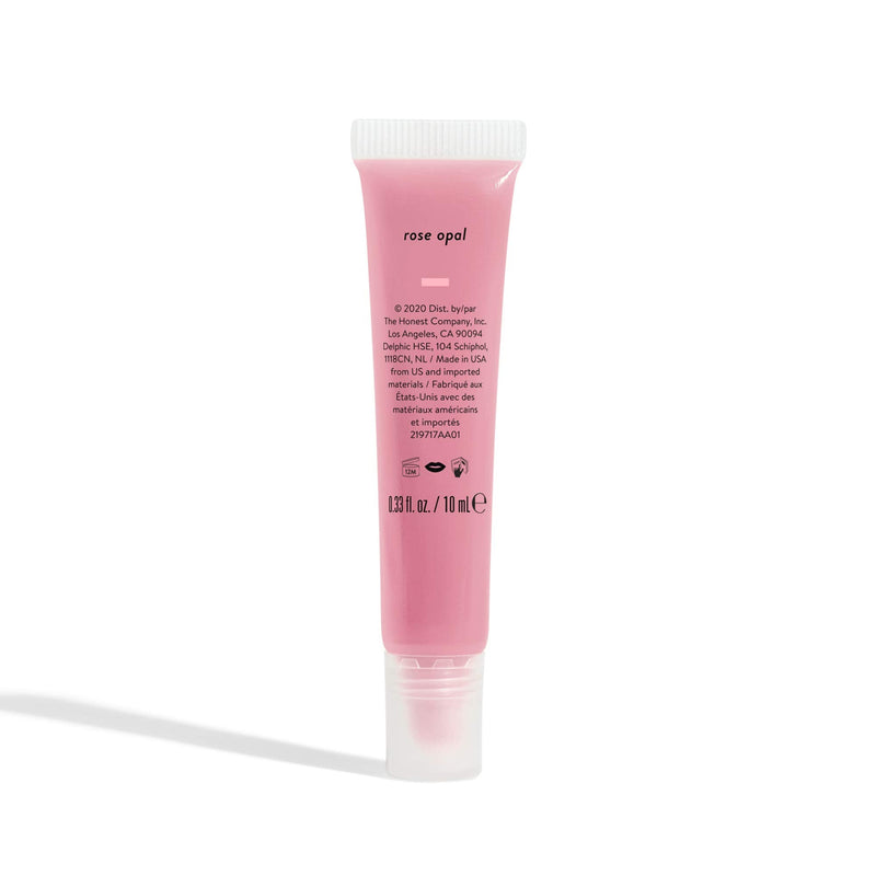 Honest Beauty Gloss-C Lip Gloss, Rose Opal with Coconut Oil + Jojoba Seed Oil| EWG Certified + Dermatologist Tested & Vegan + Cruelty free | 0.33 fl. Oz Honest Beauty