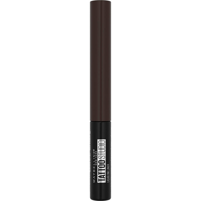 Maybelline TattooStudio Liquid Ink Liner Up To 36HR Wear, Sweat Resistant, Smudge Resistant, No Mess Removal, Longwear Liquid Eyeliner Makeup, Dark Henna Brown, 0.08 fl; oz. Maybelline New York