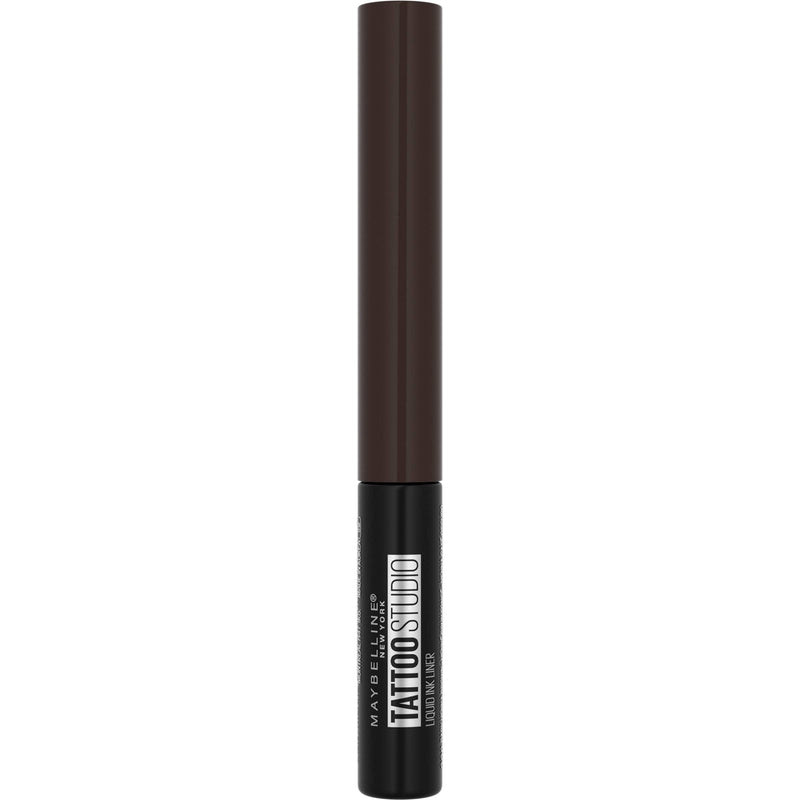 Maybelline TattooStudio Liquid Ink Liner Up To 36HR Wear, Sweat Resistant, Smudge Resistant, No Mess Removal, Longwear Liquid Eyeliner Makeup, Dark Henna Brown, 0.08 fl; oz. Maybelline New York
