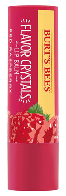 Burt's Bees Flavor Crystals 100% Natural Lip Balm, Red Raspberry with Beeswax & Fruit Extracts - 1 Tube,0.16 ounce Burt's Bees