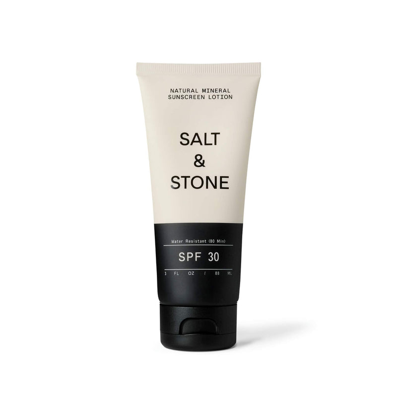 SALT & STONE SPF 30 Mineral Sunscreen Lotion - Mineral, Zinc Oxide, Broad Spectrum, Water Resistant, Reef Safe, Face + Body, Moisturizing, Cruelty Free, Made in USA Salt & Stone