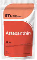 Micro Ingredients Astaxanthin 12mg with MCT Oil, 60 Softgels | Fresh Microalgae Source | Triple Strength, Easy to Swallow, Non-GMO, Gluten Free, Soy Free Infinity Warehouse