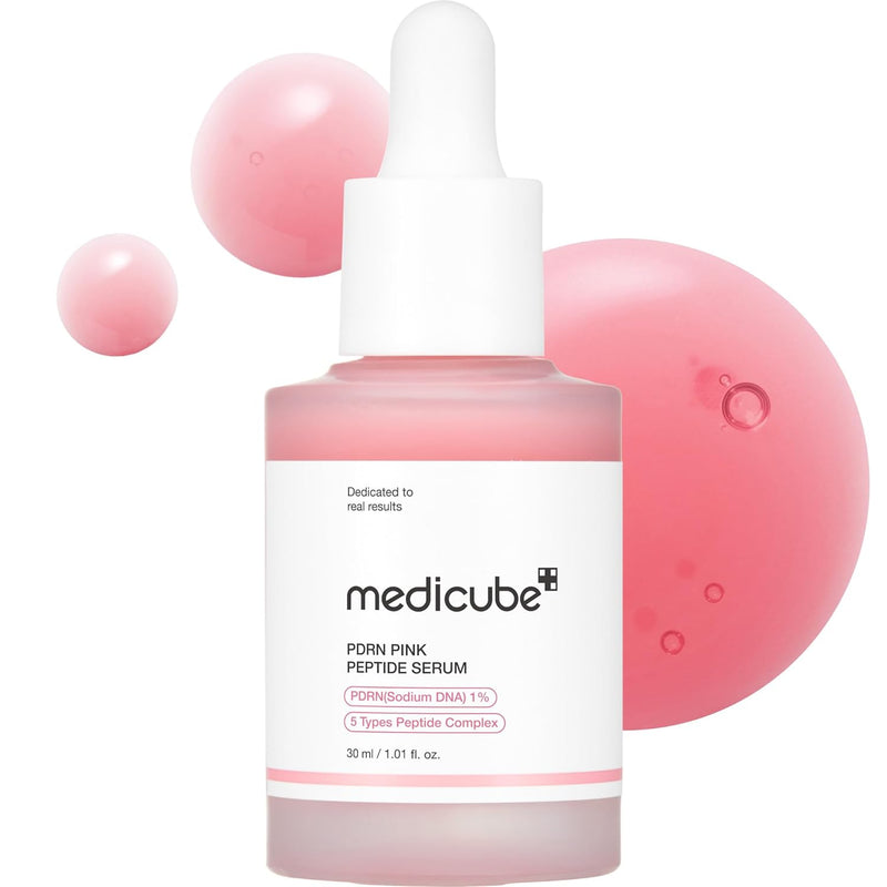 medicube Salmon DNA PDRN Pink Peptide Serum, Pink glow serum, Peptide, Niacinamide, Hydrating & Moisturizing & Firming, Uneven Skin Tone, Korean Skincare | 1.01 fl.oz. (1.01 fl.oz., Salmon DNA PDRN) Infinity Warehouse