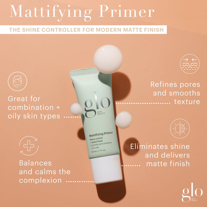 Glo Skin Beauty Mattifying Primer with Niacinamide – Eliminate Shine and Refine Pores for Smoother Makeup Application, for Combination & Oily Skin, Matte Finish Infinity Warehouse