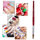 Accmor Kolinsky Acrylic Nail Brush, 3D Nail Art Brush for Acrylic Powder, 100% Kolinsky Nail Art Brush Professional Salon Quality (Size