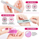 Clear Fake Coffin Nail Tips , Teenitor Long Acrylic Full Cover Nail Tip Press On Nails, 600pcs Ballerina False Nails Nail Glue, Files And Buffer Polisher Nail Brush and Clipper Set for Beginners Teenitor