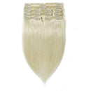 MY-LADY Double Weft 100% Remy Human Hair Clip in Extensions 10''-22'' Grade 7A Quality Full Head Thick Thickened Long Soft Silky Straight 8pcs 18clips Off Black (24" / 24 inch 170g,