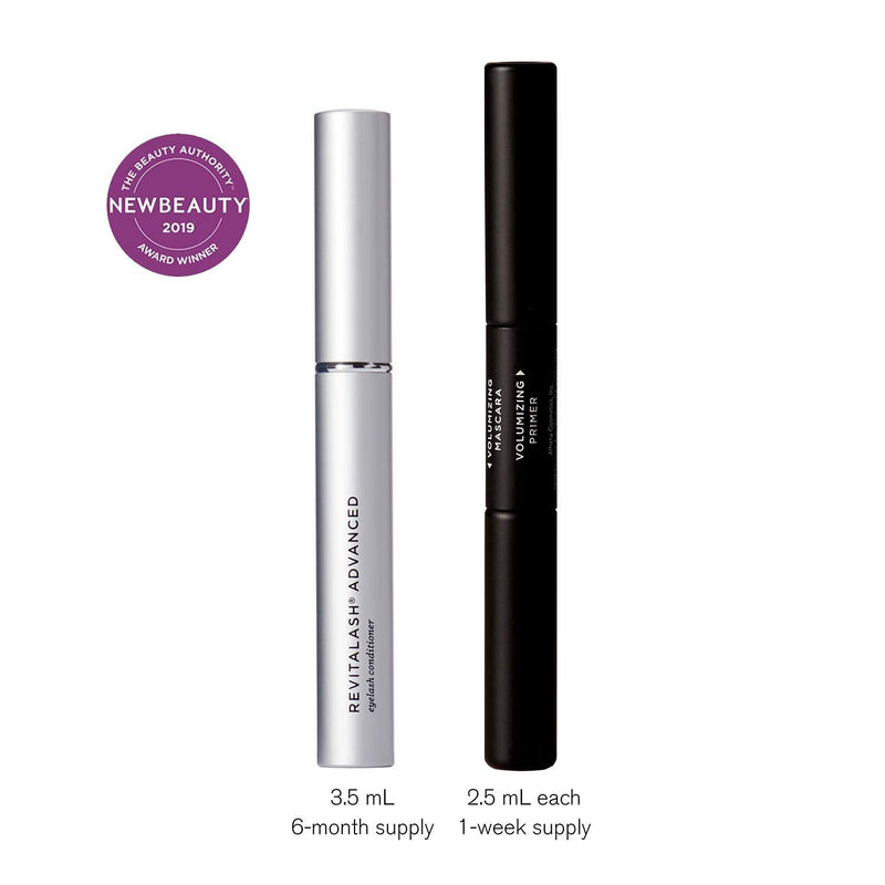 RevitaLash Cosmetics, RevitaLash Advanced Eyelash Conditioner 3.5mL, Lash Enhancing Serum, Physician Developed & Cruelty Free with free Mini Double-Ended Volume set RevitaLash Cosmetics