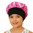 Sent Hair Kids Satin Bonnet Sleep Cap for Natural Hair Double Layers Hair Bonnet Wide Elastic Band Night Sleep Hat for Baby Toddler Child Teens (Rose Red) sent hair
