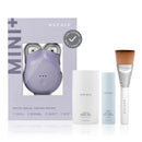 NuFACE MINI+ Microcurrent Facial Device Ultimate Uplift Kit - Brilliant White Face Sculpting & Contouring Device with Aqua Gel, Power Patches, Prep-N-Glow Skin Care Wipes & Luxe Gift Box Infinity Warehouse
