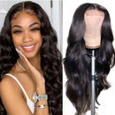 Body Wave Lace Front Wigs Human Hair Pre Plucked with Baby Hair Glueless 4x4 Lace Closure Wigs Human Hair for Black Women Natural Color 150 Density (18inch, Human Hair Wigs) Heng Fan
