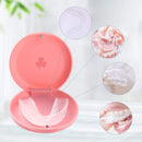 (2 Pack) Retainer Case,Solid Orthodontic Retainer Case-Pink ZIZNBA