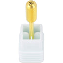 Pana 3/32" Small Smooth Top Nail Carbide Bit - Gold Color (Grit: Extra Fine - XF) for Electric Dremel Drill Machine PANA