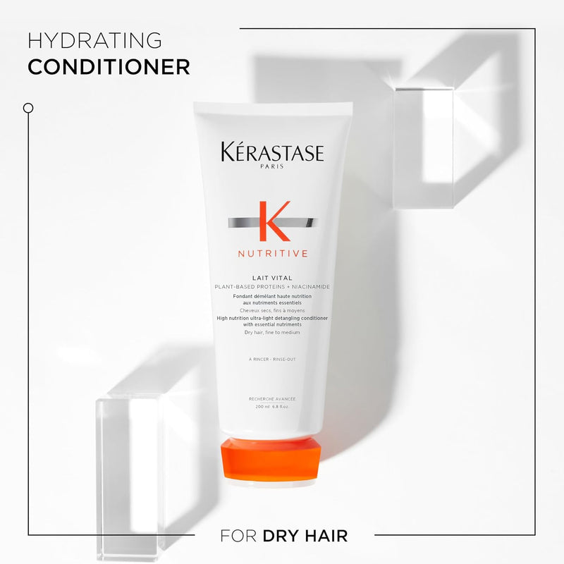 Kerastase Nutritive Lait Vital Hydrating Conditioner | Adds Moisture, Shine, and Nourishment | Smoothing and Softening Deep Conditioner | With Niacinamide | For Fine to Medium Dry Hair Infinity Warehouse