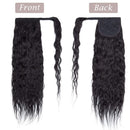 100% Human Hair Ponytail Extensions 18 Inches Wrap Around Human Hair Ponytail With Comb Clip in One Piece Pony Tail Hairpiece Long Corn Wave Curly For Black Women