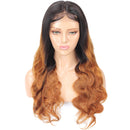 1B 30 Ombre Body Wave Human Hair Wigs T Part Body Wave Lace Front Wig, 13x4x1 Body Wave Lace Front Wigs for Women, 1B/30 Virgin Brazilian Human Hair 150% Density T-Part Lace Front Wigs (20 Inch) Feelgrace